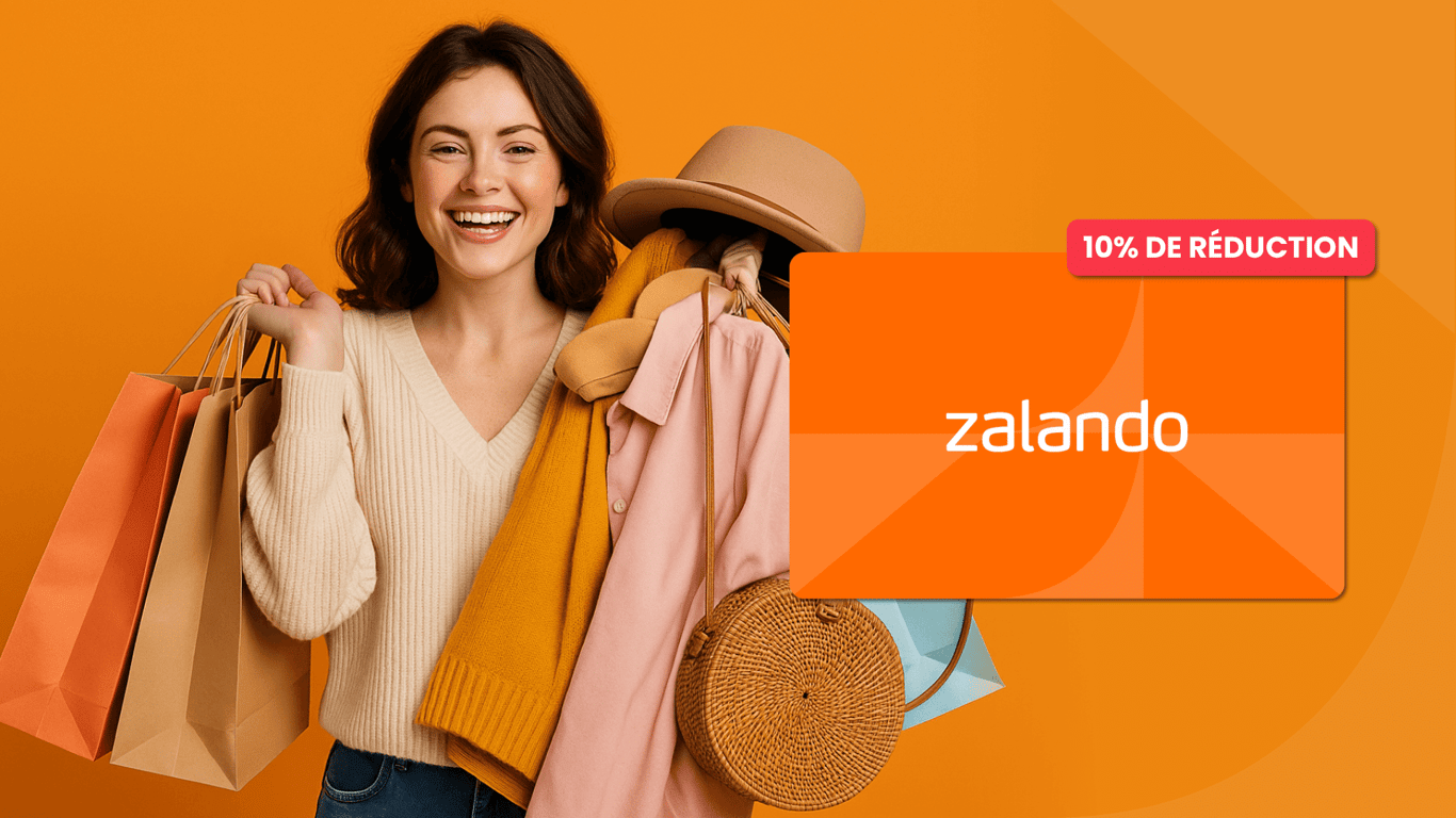 Profite de 10 % de réduction sur la carte cadeau Zalando