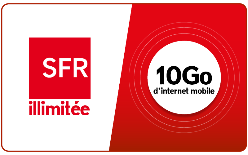 Carte SIM Prépayée SFR La Carte: 10€ de crédit inclus pour une