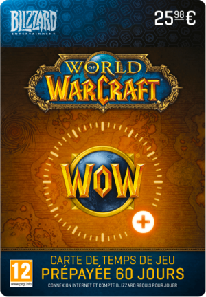 Carte World Of Warcraft 60 jours